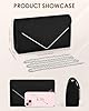 ERKOON Clutch Für Hochzeit, Clutches Abendtasche Unterarmtasche Tasche formelle Party-Handtasche für Hochzeit, Party, Cocktail, Abschlussball, Umhängetasche, Wildlederimitat mit abnehmbarer Kette #2