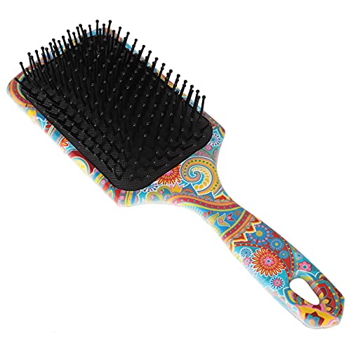 Cepillo para el pelo, cepillo desenredado Elegante impreso con agujero colgante para peluquería para viajes en casa