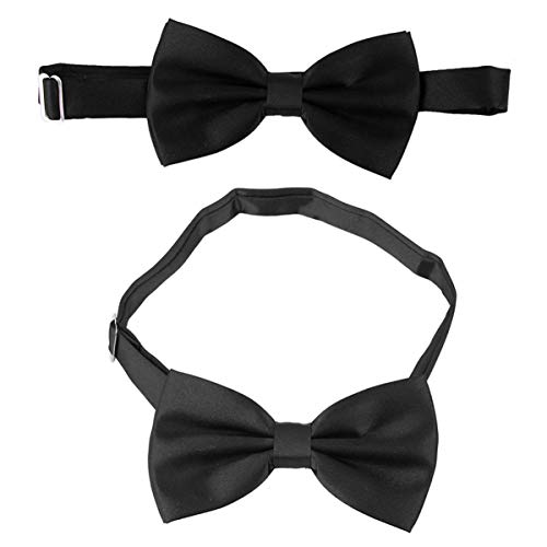 NUOBESTY Conjunto de 3 peças de lenço masculino gravata borboleta Cummerbund Hanky ajustável preto f