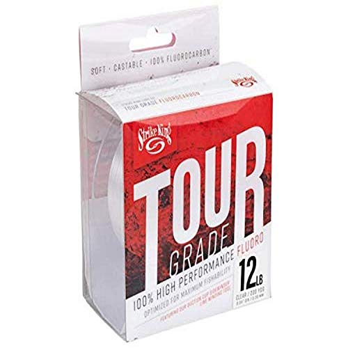 Strike King TGFC200-12C Tour Grade Fluorocarbon 200yd/12lb,Clear