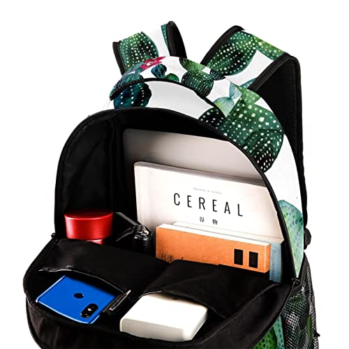 Mochila para portátil de suculentas de cactus bolsa de viaje para ordenador de hombre y mujer 4