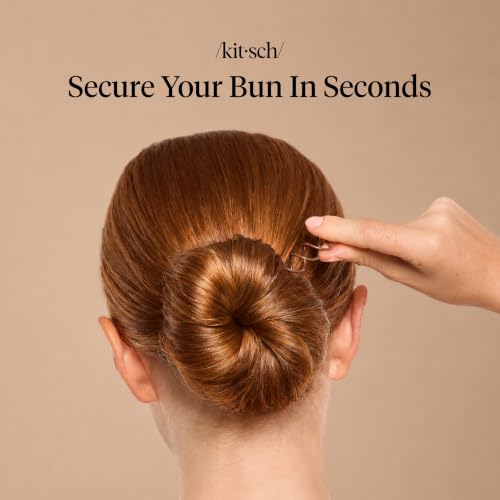 Kitsch Spiral Bobby Pins - Hair Accessories For Women - Brown, 3pcs | Hair Bun Maker – Rounded Tips, Chip-Resistant Bun Twist Spiral Hair Pins – Secure Hold All-Day - image 4