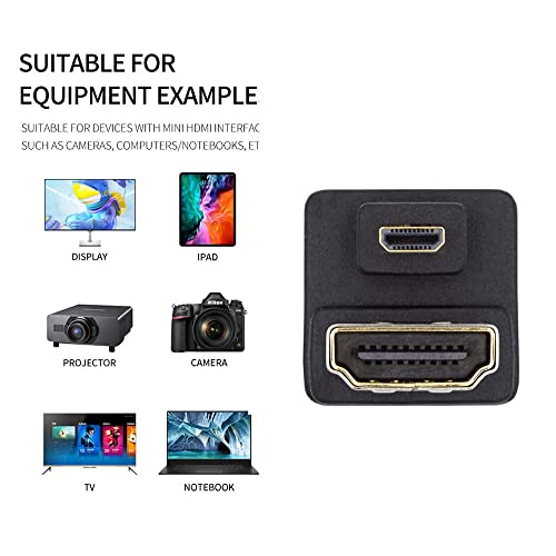 Adaptador xiwai Micro HDMI Macho a HDMI Hembra Ángulo 360° miniatura 4