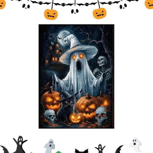 Puzzle de Halloween de 1000 piezas para disfrutar en familia de un salón lleno de misterio 7