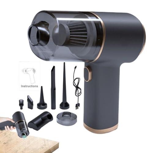 YCEZW Aspirador Inalámbrico para Coche, Aspirador Air Duster, Aspirador Soplador de Limpieza de Mano - Plumero de Aire al por menor para Teclado, Sofás, Asientos de Coche, Alfombra, Muebles