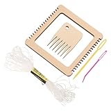 MOKKHNB Juego de Herramientas para Telar de Madera Ligero y Portátil, Kit Pequeño para Tejer DIY Adecuado para Manualidades y Diseño Artístico Color Aleatorio