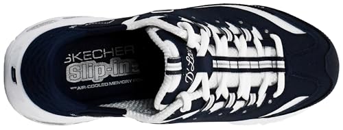 Image of Skechers Women's D'Lites New Classic Sneaker | Hands Free Slip-Ins, Air-Cooled Memory Foam Insole, Cushioned midsole with flexible outsole, Sporty fashion sneaker lace-up