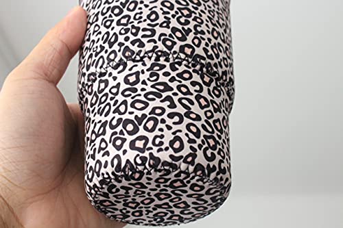 Image of 3 Pack Reusable Iced Coffee Sleeves - Xumbtvs Insulator Sleeve for Cold Beverages, Neoprene Coffee Cup Holder (Leopard print)
