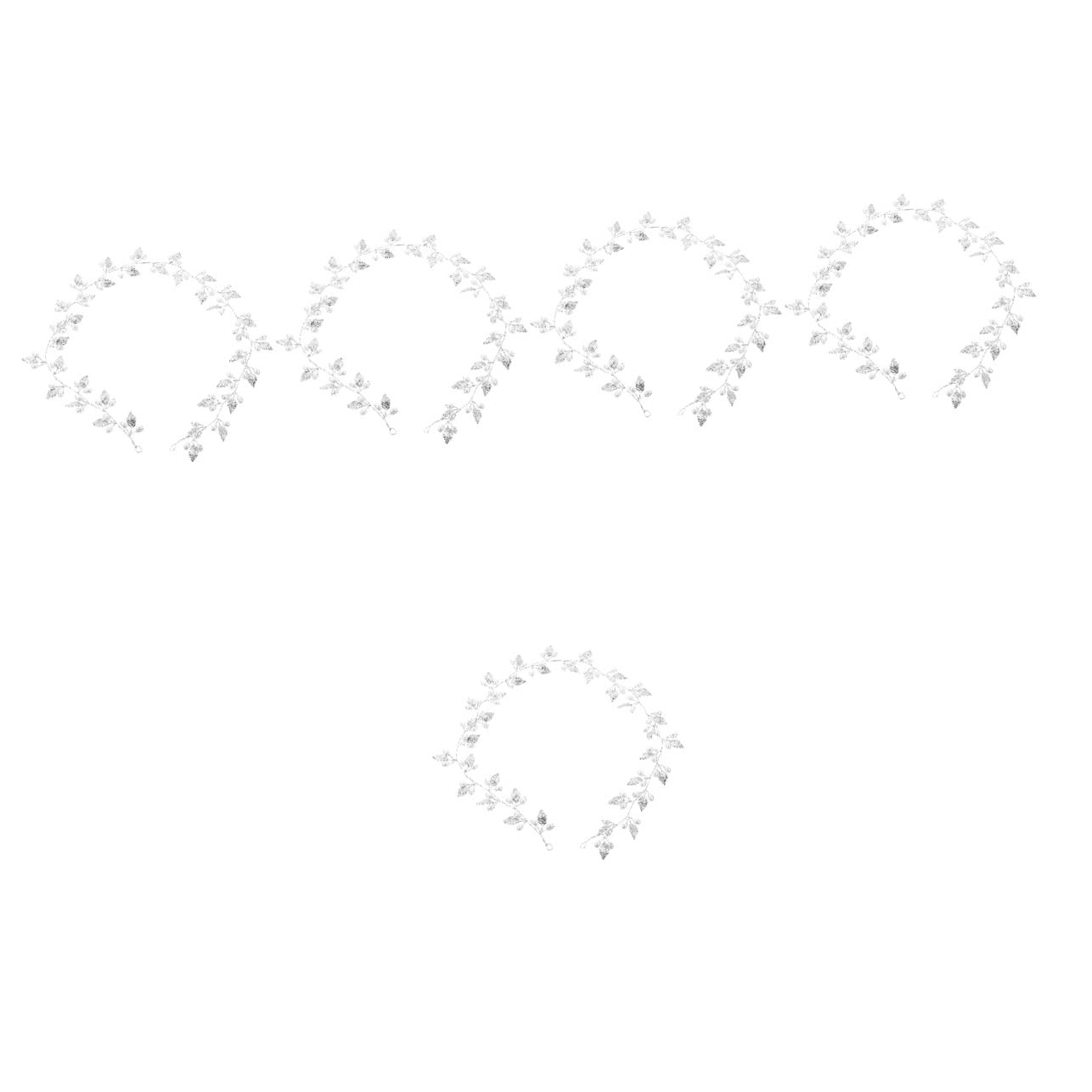 minkissy 5 piezas de tocado de cadena para el cabello, accesorios para el cabello, clip de margarita, diademas de flores para mujer, tocados de novia para boda, hoja, horquilla, velo, novia, boda,