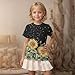 Girls Short Sleeve T-Shirts Cute Sunflower Print Boys Casual Summer Tops Loose Crewneck Basic Tees for Kids 3-14 Years
