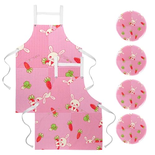 Tablier de cuisine pour pâtisserie et nettoyage de la maison avec 4 broches
