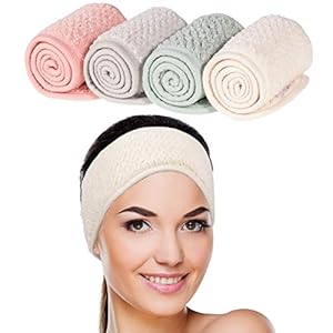 Whaline 4 Pack Spa Facial Headband ...