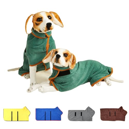MEIION DogCuddlie Hundebademantel Super Saugfähig, Schützt vor Kälte, Ideal für Alle Hunderassen, Komfortabel und Langlebig