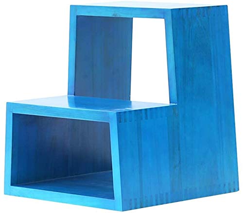 Taburete escalonado de madera con escaleras de tijera y banco de zapatos plegable 2