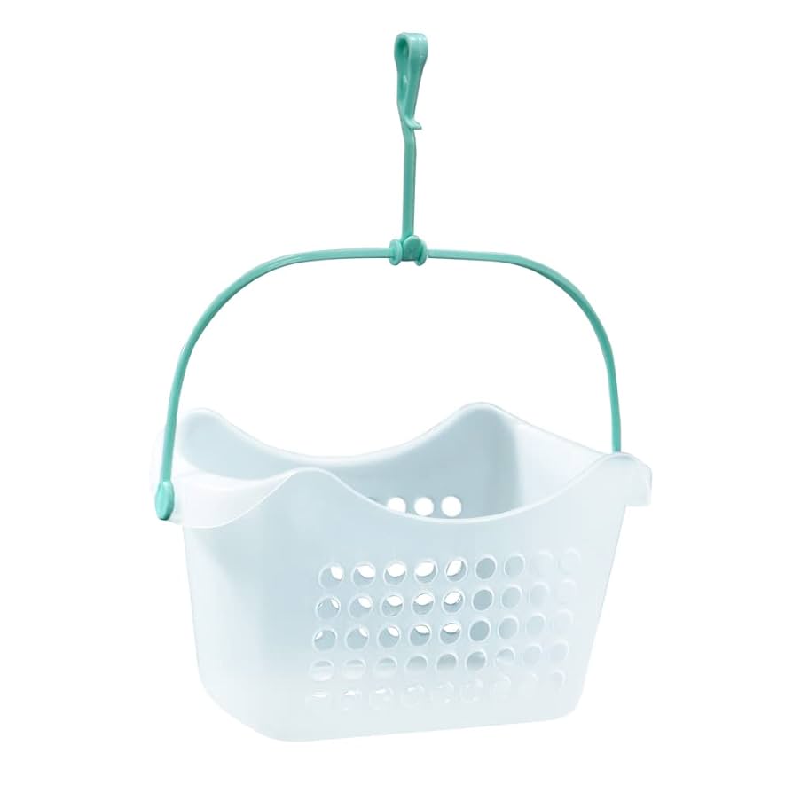 JVL Plastic Peg Basket With 102 Birch Wood Pegs
