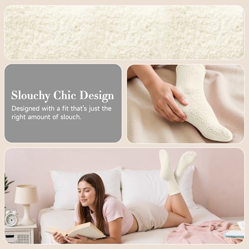 QOG Cozy Cloud Socks - Fuzzy Socks for Women & Men, Warm & Unisex - Soft, Fluffy Sleep Sock - Relaxation Gift 5