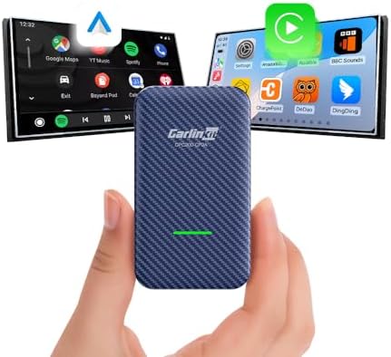 Wireless CarPlay Adapter for iPhone, CarlinKit 4.0 Adapter Convert Wired to Wireless, Support Android Auto, Voice, Music, GPS, Keys, etc. CPC200-CP2A, Blue