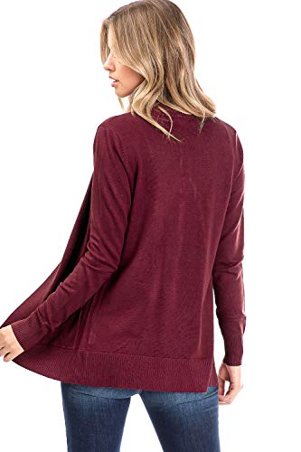 Image of Urban Look Womens Basic Long Sleeve Open Front Comfy Sweater Cardigan