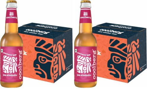 Image of Coolberg Cranberry Non Alcoholic Beer 330ml Glass Bottle - Pack of 12 (330ml x 6)