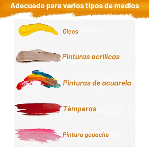 Miniatura 3 de 10 Piezas Set De Lienzo Para Pintar, Canvas Para Pintar De Algodón Preestirados Blancos Para Pintura Acrílica Y Acuarela, Lienzos Para Pintar Niños, Pintura Para Principiantes Y Estudiantes.