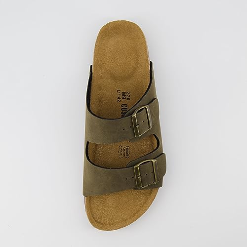 Cushionaire Men'S Lane Cork Footbed Sandal With Adjustable Buckle Straps +Comfort thumb #5