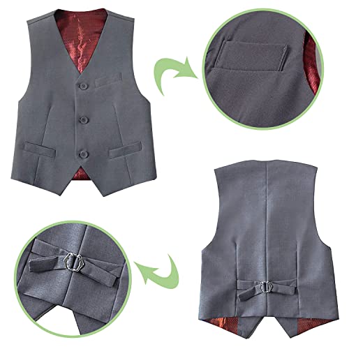 Suit For Boys Formal Suit Set Grey Kids Toddler Boy Tuxedo Set For Wedding Size 10 #TOP3