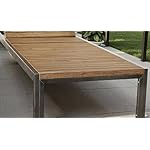 ALEOS Designer Sonnenliege Teak & Edelstahl (2er-Set)