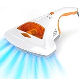 maxVitalis Handstaubsauger UV-C Licht, Sterilisation u. Reinigung, Matratzensauger, HEPA-Filtration vernichtet bis zu 99,9% Aller Milben, ohne Beutel, Starke Saugleistung, für Allergiker