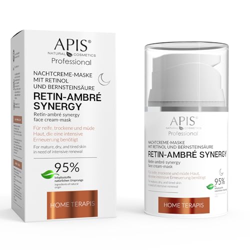 RETIN AMBRE SYNERGY HOME Terapis - Máscara de noche con retinol y ácido succínico 50 ml - Regeneración de la piel - Reducción de arrugas - Hidratación y alisado