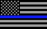 Subdued US Flag Decal with Thin Blue Line 4