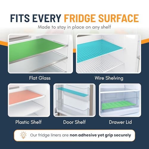 Refrigerator Liners for Shelves (16 Pack) by Linda’s Essentials - Non-Adhesive Shelf or Drawer Liner, BPA-Free Fridge Mats for Kitchen & Cabinets, Easy to Clean, Ideal Household Essentials (Blue) by Linda's Essentials - Used condition - Image 7