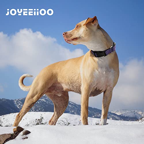 Joyeeiioo Martingale Dog Collar, Adjustable Nylon Reflective Collar With Buckle. No Pull-For Small, Medium, Large Dogs. Prevents Slipping Out-Helps With Strong Pullers-Increase Control (Purple L) #TOP7