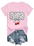 cherry bow coquette mama t-shirt cherry bow coquette mama camicia unisex con scollo a v, rosa-1, l