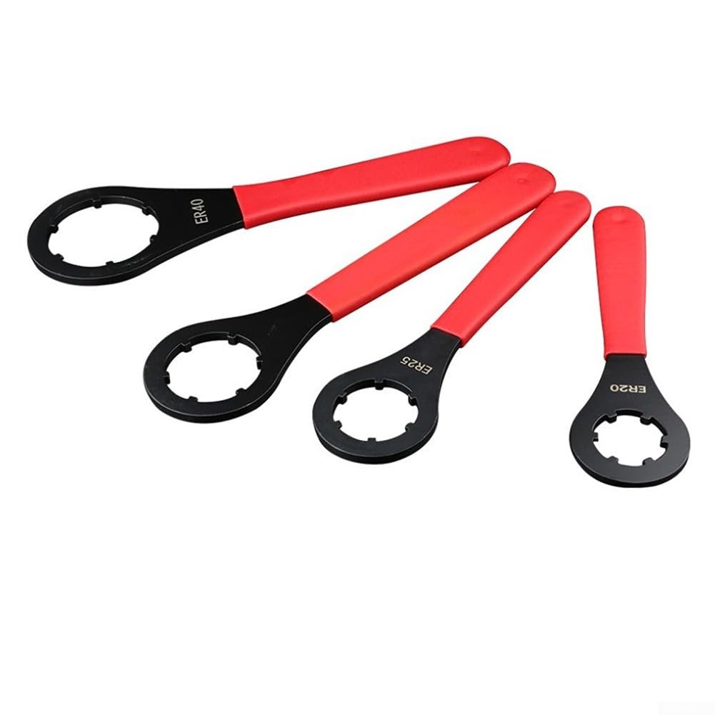 Yhenlovtt Chiave CNC ER-O, ER16, ER20, ER25, ER32, ER40, Acciaio, Rosso Nero