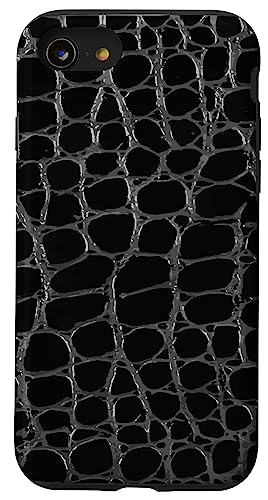 Black crocodile, alligator skin design Case for iPhone SE (2020) / 7 / 8