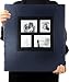 RECUTMS 600 Photo Picture Album Memo Album Slots Album PU Leather Cover Sewn Bonded Holds 4x6 Photos 5 Per Page Family Album Gift for Mother Father (Blue)
