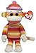 Ty Beanie Babies Sock Monkey Pastel Stripes 8" Plush