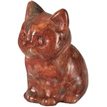 2" Agate Cat Figurine for Independence&Wisdom,Cat Statue for Soft Yet Wild,Cat Decor for Homes&Offices