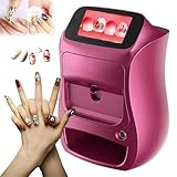 COYEUX 3D-Smart-Nageldrucker, Tragbare 3D-Nagellackiermaschine, 380-390 Nm LED-Licht Und Lüftertrocknung, 10 Sekunden Schnelldruck, Für Den Heimgebrauch Und Nagelstudios