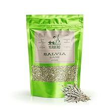 Yerbero - Whole Pure White Sage Leaf Tea 2oz 56gr | Premium Quality Sage Dried Cut Leaves | Delicious | Te De Hojas De Salvia Blanca Enteras. Resealable Bag | Non GMO | All Natural.