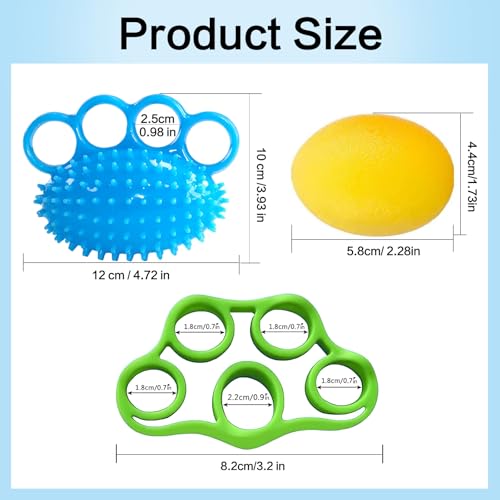 4 teiliges Handtrainer Set Fingertrainer Handgelenktrainer und Therapieball zur Rehabilitation bei Schlaganfall Arthritis und zum Griffkrafttraining