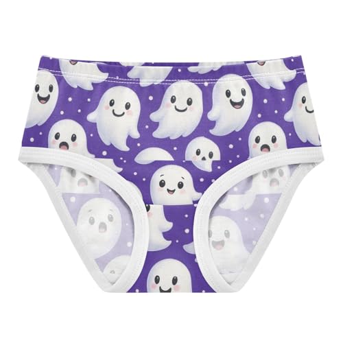 Joisal Stylish Toddlers Underwear Floral 2t Cotton Girl Panties Cute Cute Cartoon Ghosts Purple Briefs Underpants