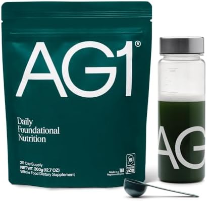 AG1 Greens Powder Supplement | Improve Gut Health | Multivitamin,...