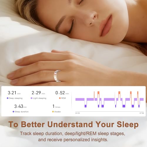 Image of Enamel Craft Smart Ring for Women & Men, No Subscription Fitness Tracker with Heart Rate, Sleep Tracking, SpO2 - IP68 for iOS & Android (Enamel Color, 7#)
