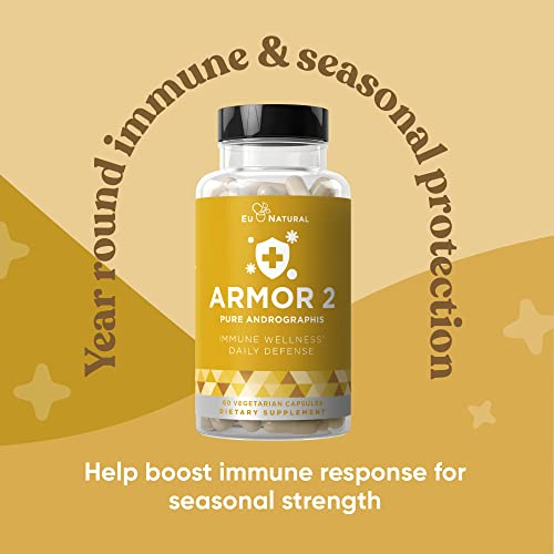 Armor 2 Andrographis Pure 800 Mg – Healthy Immune System Function, Physical Wellness, Potent Strength For Seasonal Protection – Full-Spectrum & Standardized – 60 Vegetarian Soft Capsules #TOP3