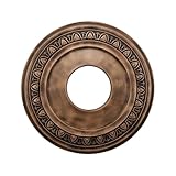 HEVSTIL Ceiling Medallion 12'OD x 3.94'ID PU Ceiling Medallion for Light Fixtures European Style Ceiling Light Decorative Fan Medallion Lighting Ceiling Ring Covers for Chandeliers Home,Bronze