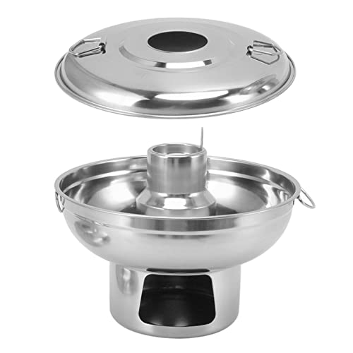 Olla caliente portátil de acero inoxidable para fondue y shabu miniatura 6