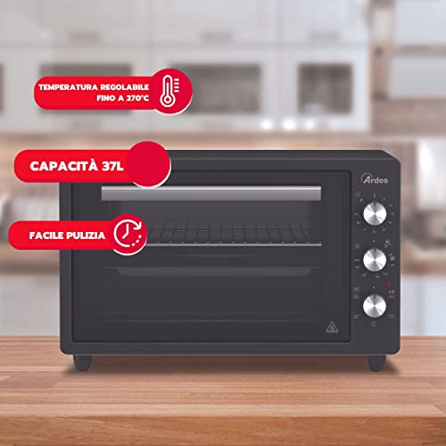 ARDES | AROVEN371 Forno Elettrico Ventilato 37 Litri Fornetto Elettrico Ventilato Professionale Per Cucinare | Compatto, Smart e Multifunzione, Ideale Per Un'esperienza In Cucina A 360° - Immagine 4
