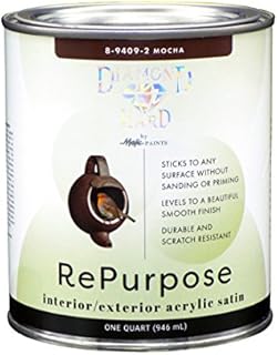 Majic PAINTS Interior/Exterior Satin Enamel,Acrylic Paint, RePurpose your Furniture, Cabinets, Glass, Metal, Tile, Wood and More, Mocha Brown, 1-Quart ​, 32 Fl Oz (Pack of 1)
