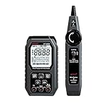 TDR Network Cable Tester with Multimeter Tester, RJ45 CAT5 CAT6 Ethernet Cable Tester Port Flashing, NCV Anti-Burn AC DC Voltmeter POE Tester, Anti-Jamming Network Tester Cable Toner